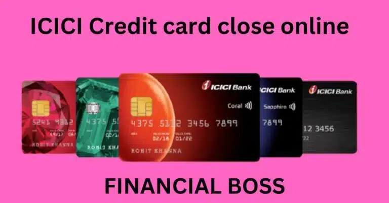 icici credit card close online